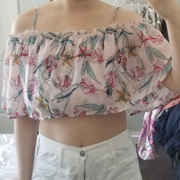 Romeo + Juliet Couture White Floral Off Shoulder Ruffle Midi Dress Size S Summer - Picture 9 of 11